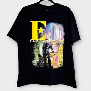 ELTON JOHN concert tour t shirt Farewell Yellow Brick Road 2022 Size XL
